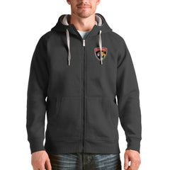 Florida Panthers Antigua Logo Victory Full-Zip Hoodie - Charcoal - NHL 4571782