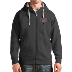 Montreal Canadiens Antigua Logo Victory Full-Zip Hoodie - Charcoal - NHL 4571800