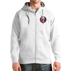 New York Islanders Antigua Logo Victory Full-Zip Hoodie - White - NHL 4571812