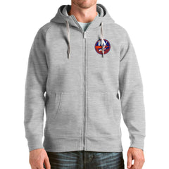 New York Islanders Antigua Logo Victory Full-Zip Hoodie - Heathered Gray - NHL 4571815