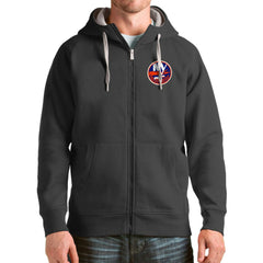 New York Islanders Antigua Logo Victory Full-Zip Hoodie - Charcoal - NHL 4571818