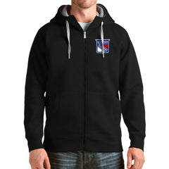 New York Rangers Antigua Logo Victory Full-Zip Hoodie - Black - NHL 4571821
