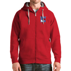 New York Rangers Antigua Logo Victory Full-Zip Hoodie - Red - NHL 4571823