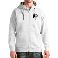 Philadelphia Flyers Antigua Logo Victory Full-Zip Hoodie - White - NHL 4571830