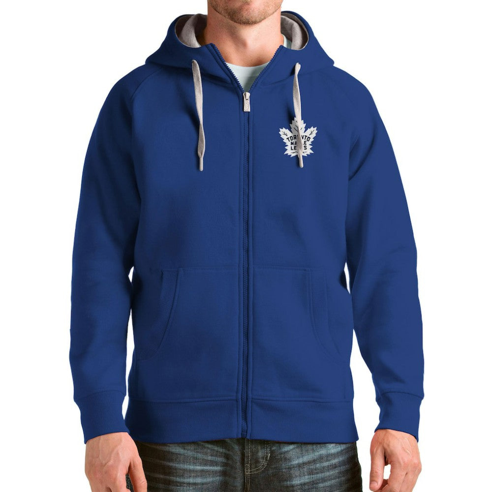 Toronto Maple Leafs Antigua Logo Victory Full-Zip Hoodie - Blue - NHL 4571866