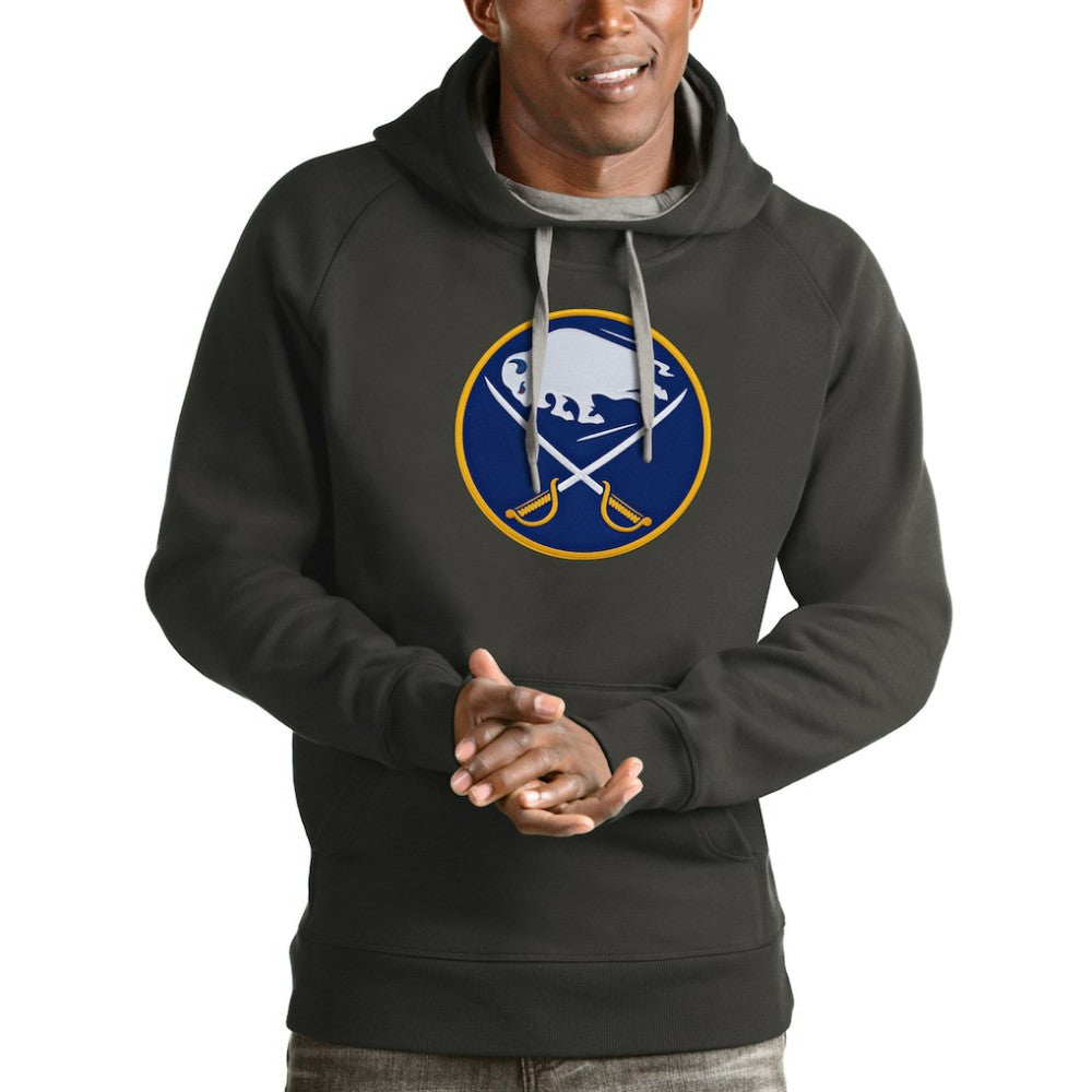 Buffalo Sabres Antigua Logo Victory Pullover Hoodie - Charcoal - NHL 4571937