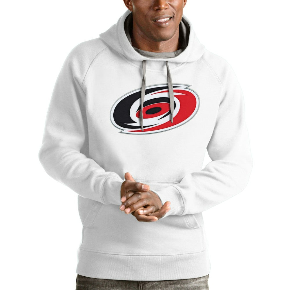 Carolina Hurricanes Antigua Logo Victory Pullover Hoodie - White - NHL 4571943