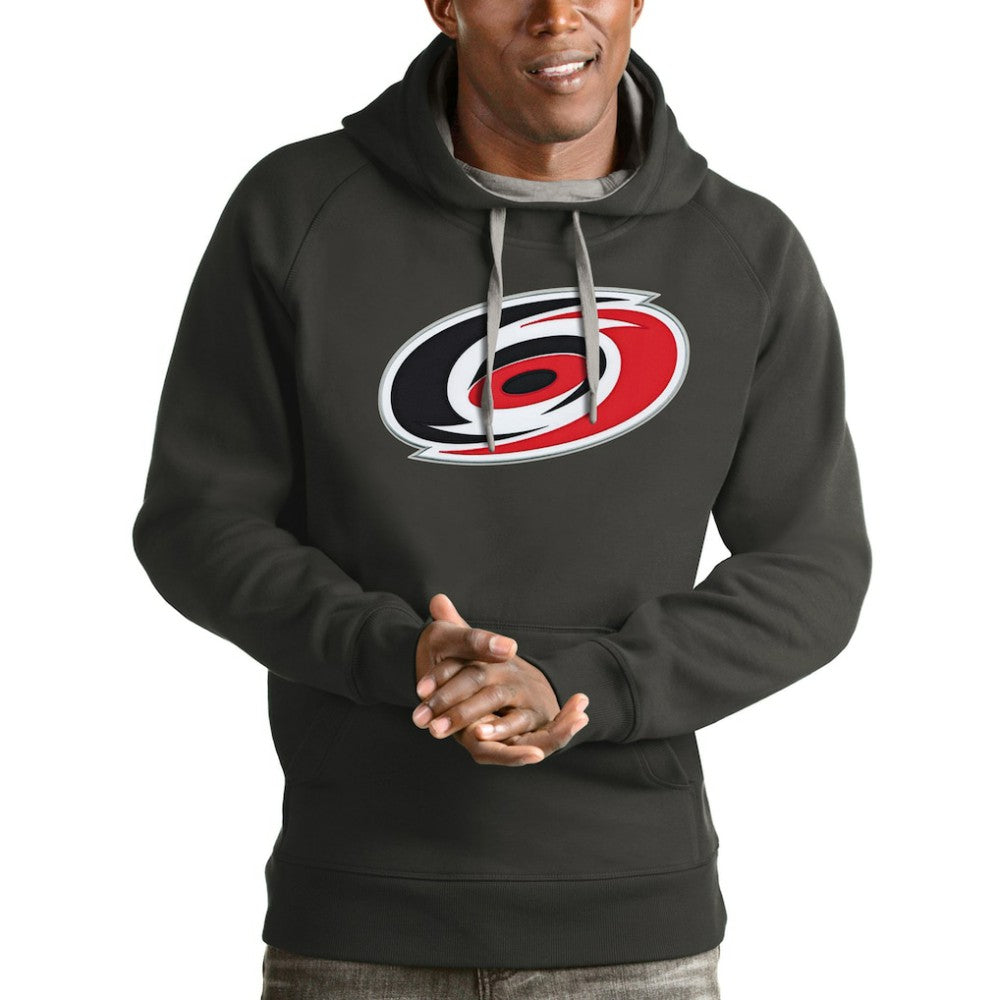 Carolina Hurricanes Antigua Logo Victory Pullover Hoodie - Charcoal - NHL 4571947