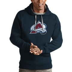 Colorado Avalanche Antigua Logo Victory Pullover Hoodie - Navy - NHL 4571954
