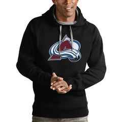 Colorado Avalanche Antigua Logo Victory Pullover Hoodie - Black - NHL 4571955