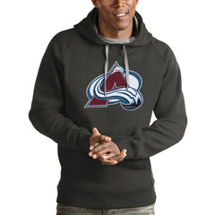 Colorado Avalanche Antigua Logo Victory Pullover Hoodie - Charcoal - NHL 4571959