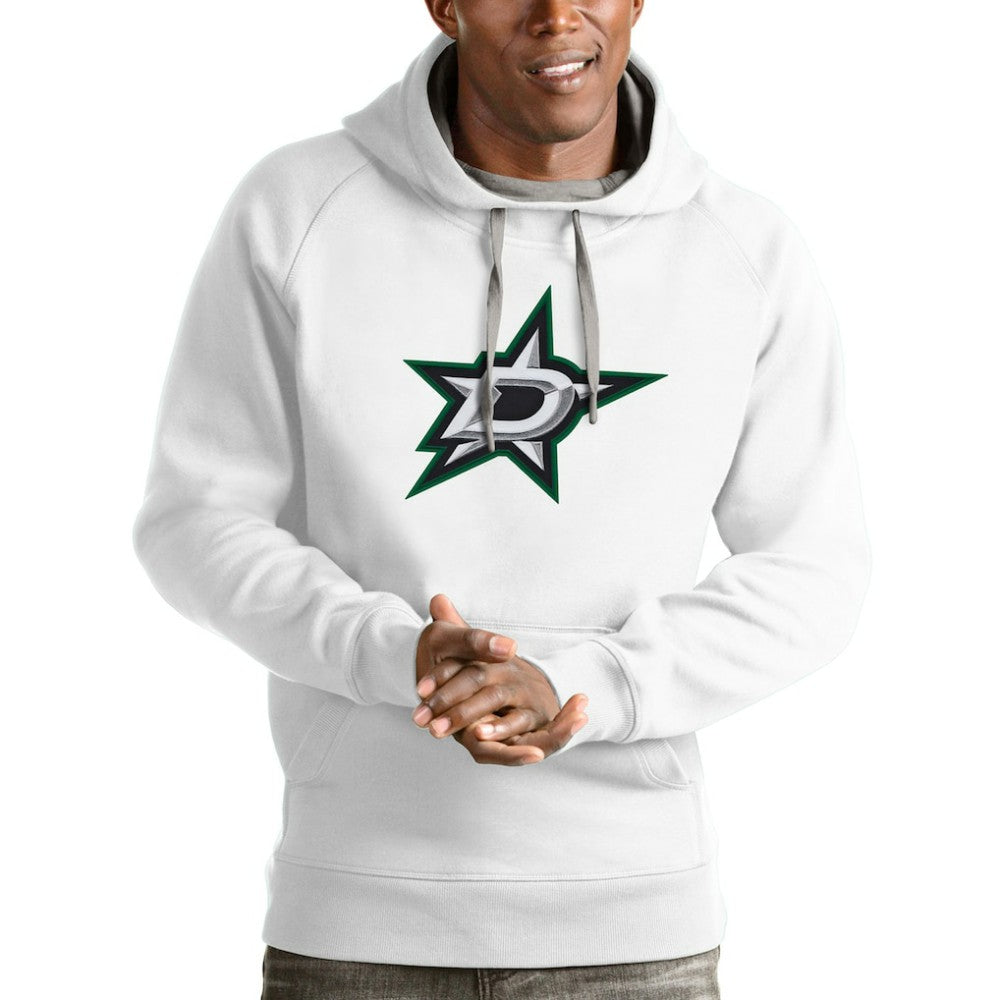 Dallas Stars Antigua Logo Victory Pullover Hoodie - White - NHL 4571966