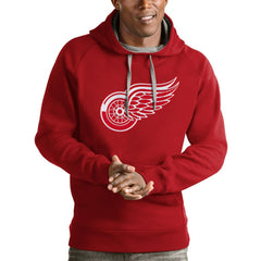 Detroit Red Wings Antigua Logo Victory Pullover Hoodie - Red - NHL 4571975