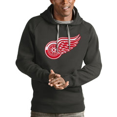 Detroit Red Wings Antigua Logo Victory Pullover Hoodie - Charcoal - NHL 4571976