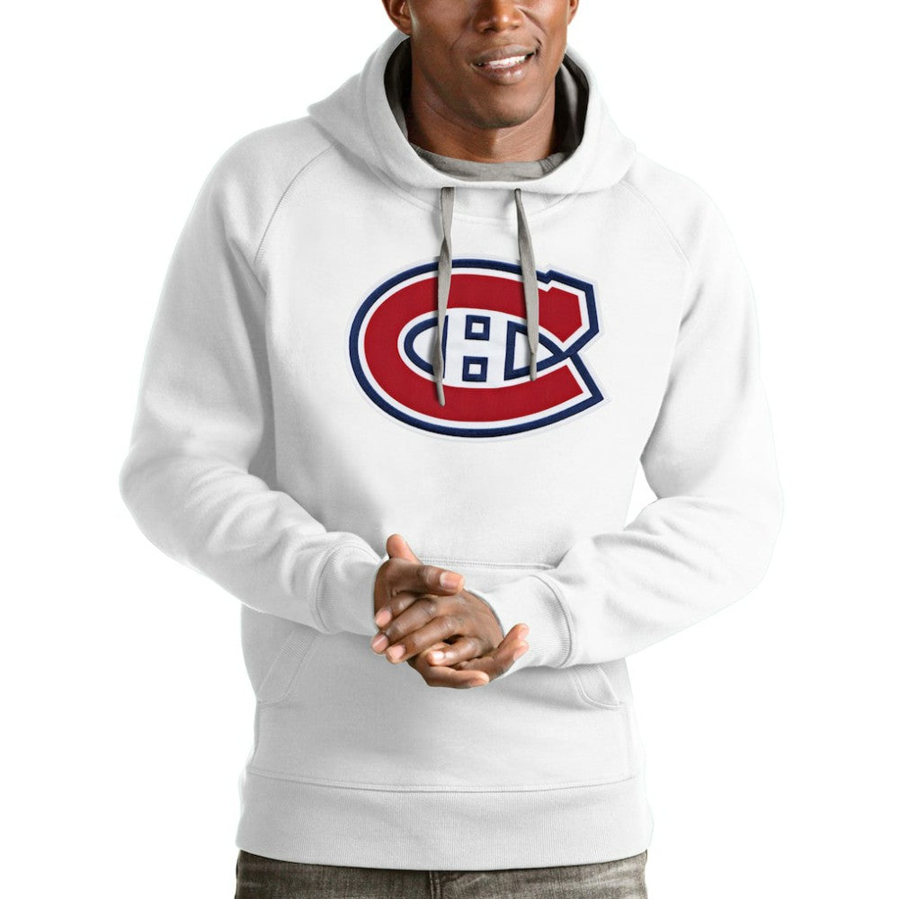 Montreal Canadiens Antigua Logo Victory Pullover Hoodie - White - NHL 4571999