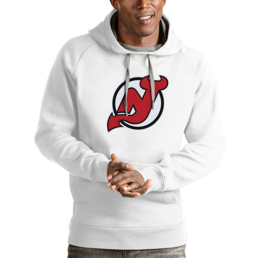 New Jersey Devils Antigua Logo Victory Pullover Hoodie - White - NHL 4572013