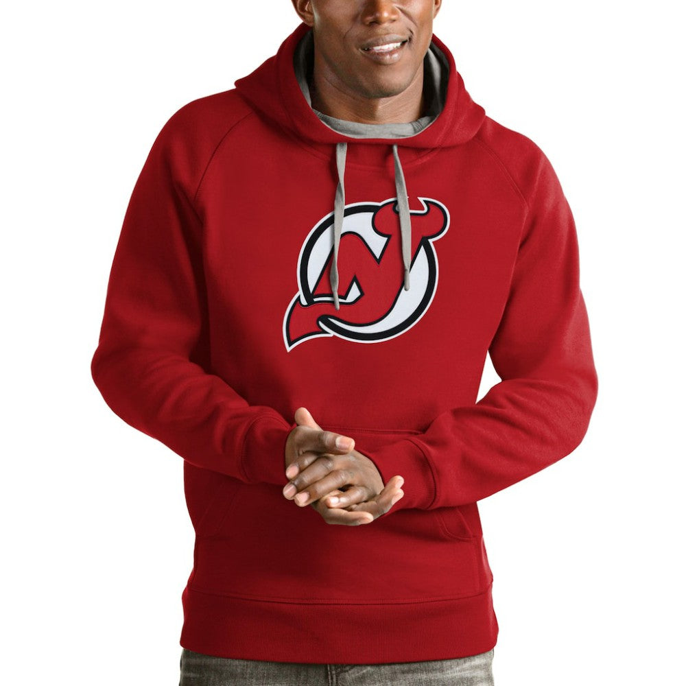New Jersey Devils Antigua Logo Victory Pullover Hoodie - Red - NHL 4572016