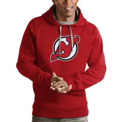 New Jersey Devils Antigua Logo Victory Pullover Hoodie - Red - NHL 4572016