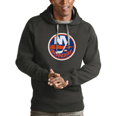 New York Islanders Antigua Logo Victory Pullover Hoodie - Charcoal - NHL 4572024