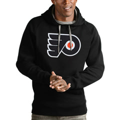 Philadelphia Flyers Antigua Logo Victory Pullover Hoodie - Black - NHL 4572037