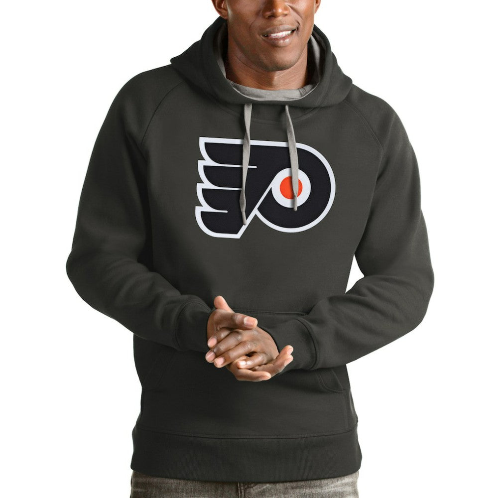 Philadelphia Flyers Antigua Logo Victory Pullover Hoodie - Charcoal - NHL 4572040