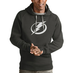 Tampa Bay Lightning Antigua Logo Victory Pullover Hoodie - Charcoal - NHL 4572068