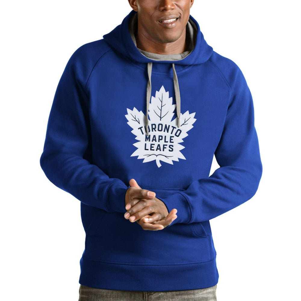 Toronto Maple Leafs Antigua Logo Victory Pullover Hoodie - Blue - NHL 4572073