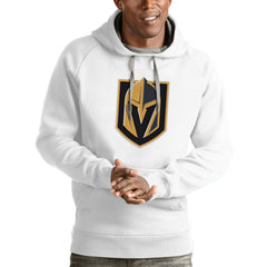 Vegas Golden Knights Antigua Logo Victory Pullover Hoodie - White - NHL 4572080