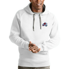 Colorado Avalanche Antigua Victory Pullover Hoodie - White - NHL 4572154