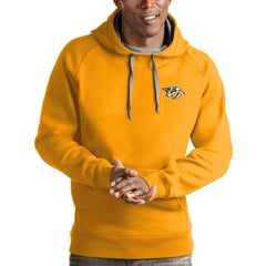 Nashville Predators Antigua Victory Pullover Hoodie - Gold - NHL 4572216