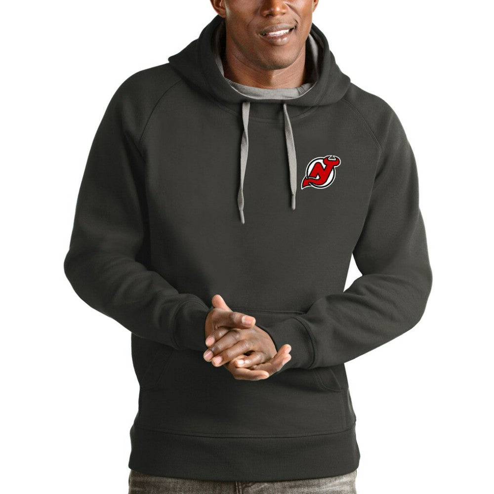 New Jersey Devils Antigua Victory Pullover Hoodie - Charcoal - NHL 4572222