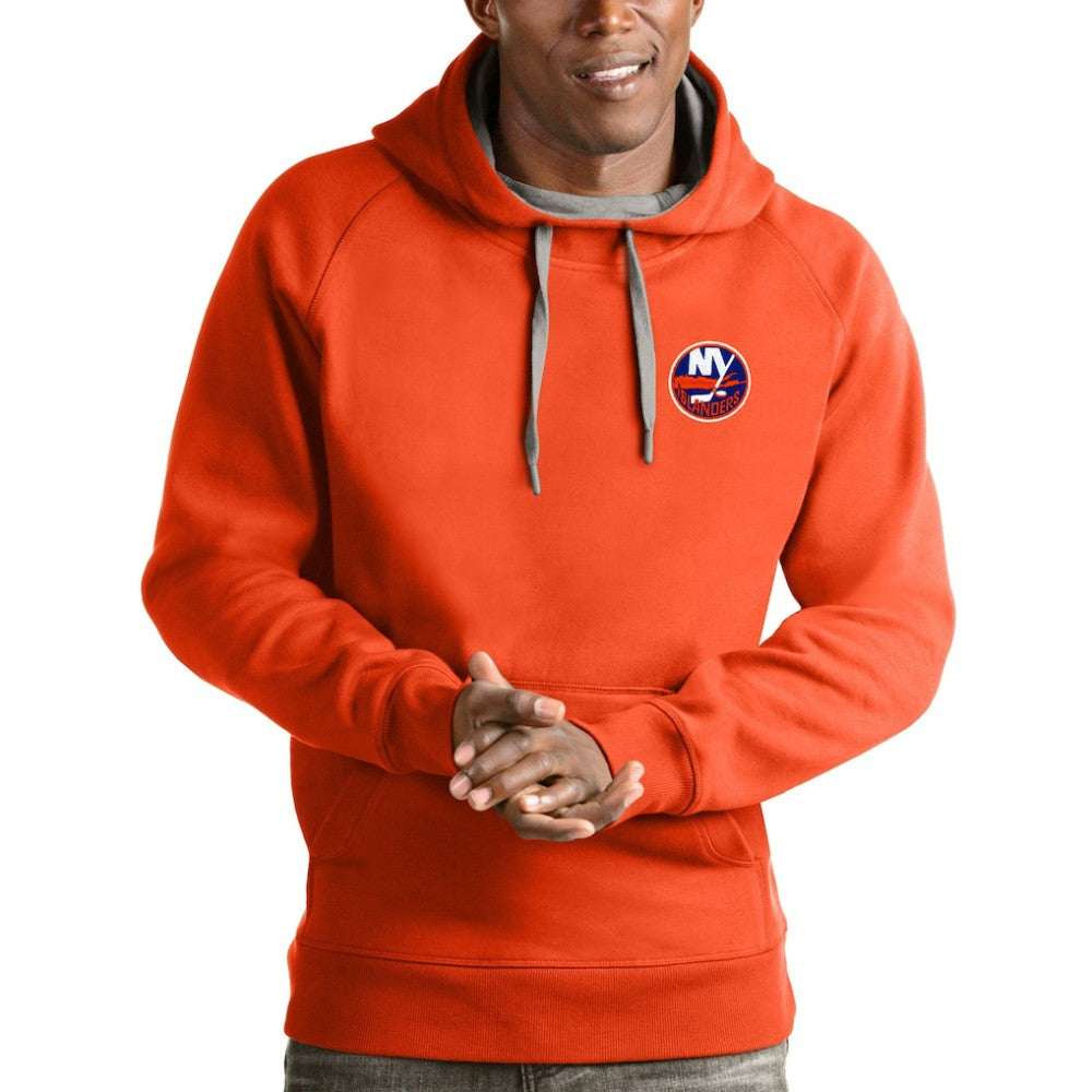 New York Islanders Antigua Victory Pullover Hoodie - Orange - NHL 4572227