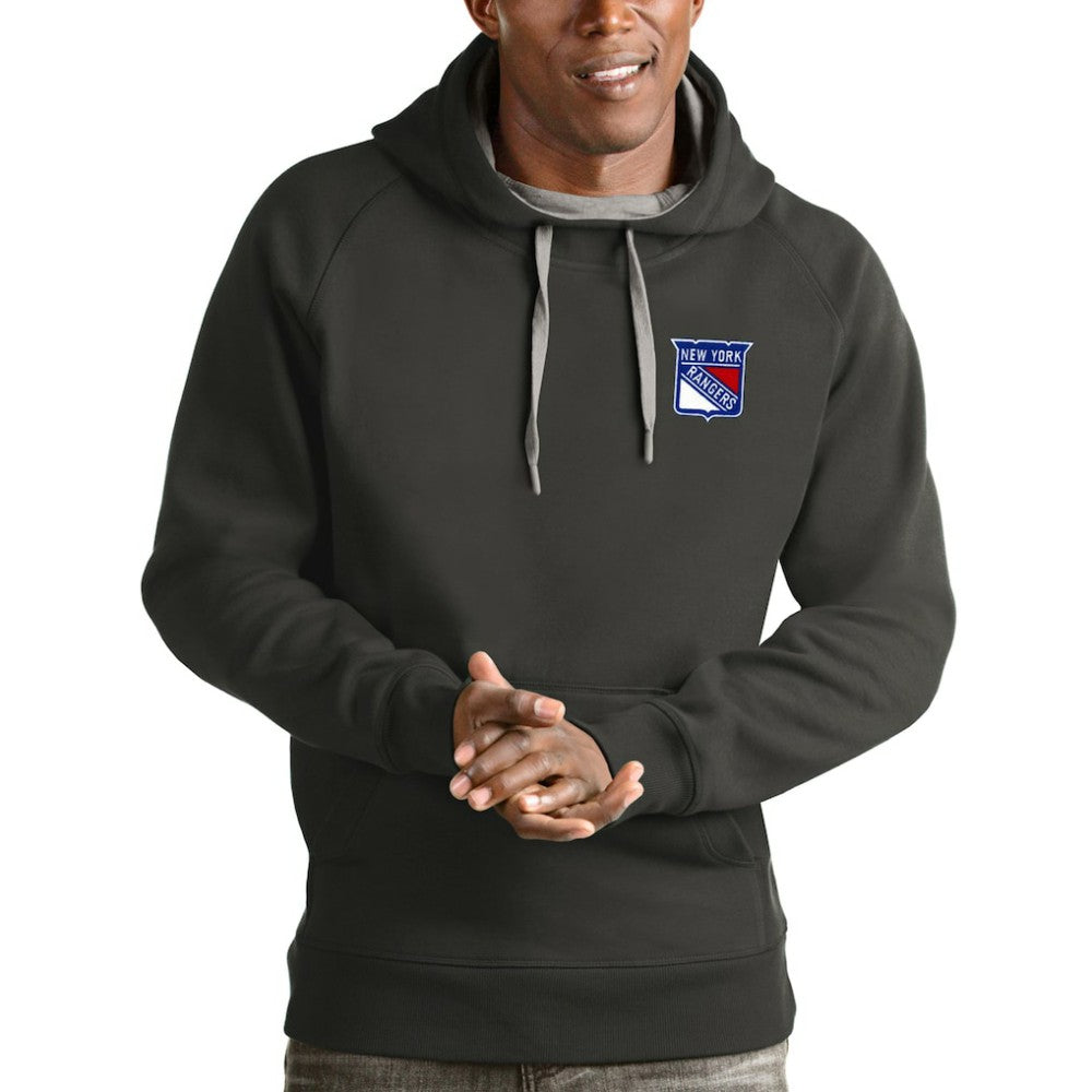 New York Rangers Antigua Victory Pullover Hoodie - Charcoal - NHL 4572236