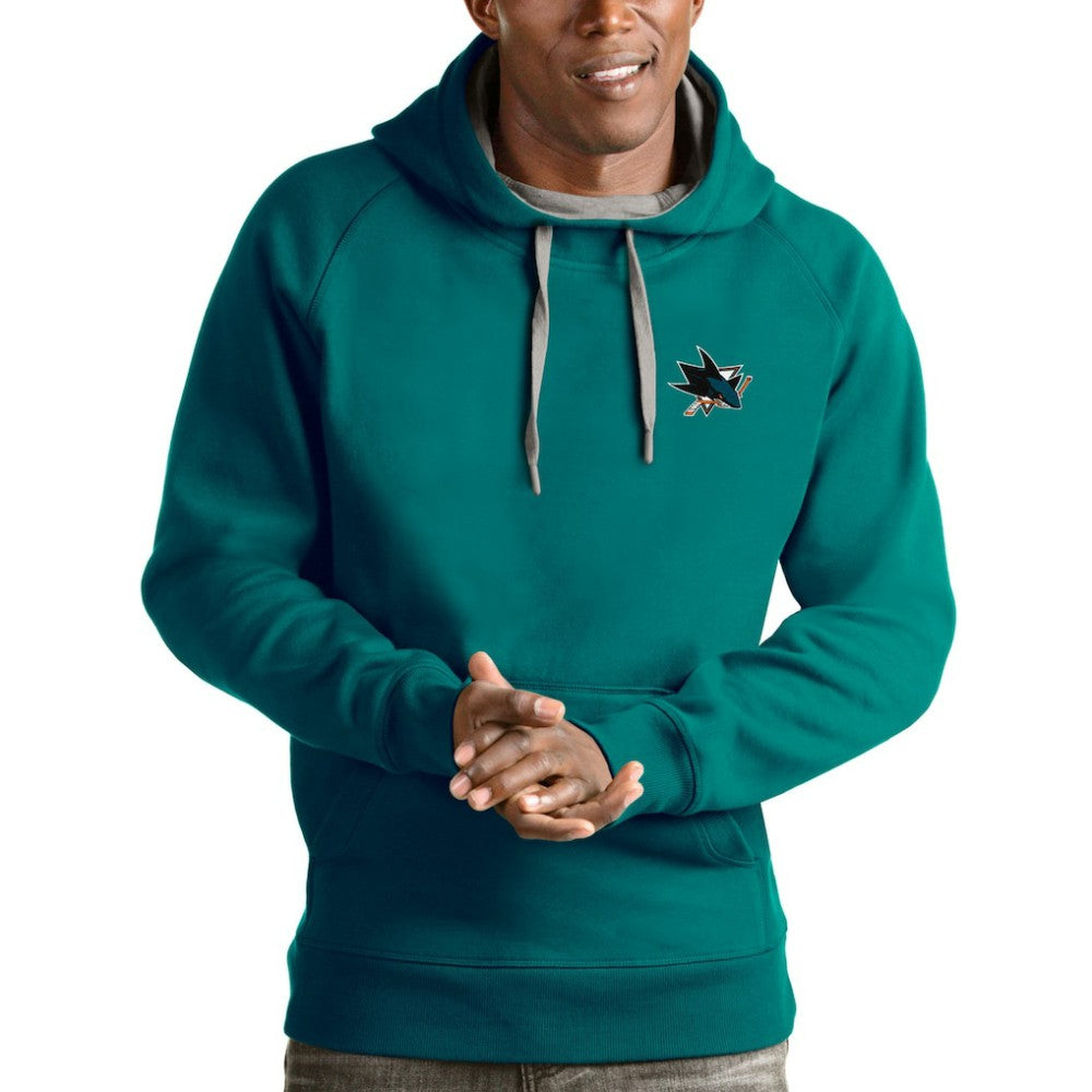 San Jose Sharks Antigua Victory Pullover Hoodie - Teal - NHL 4572255