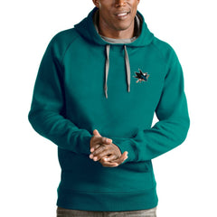 San Jose Sharks Antigua Victory Pullover Hoodie - Teal - NHL 4572255