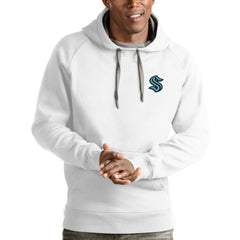 Seattle Kraken Antigua Victory Pullover Hoodie - White - NHL 4572256