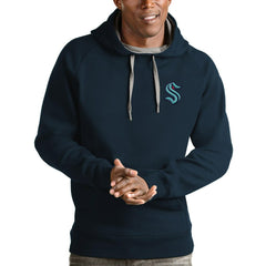 Seattle Kraken Antigua Victory Pullover Hoodie - Navy - NHL 4572257