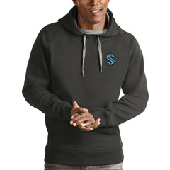 Seattle Kraken Antigua Victory Pullover Hoodie - Charcoal - NHL 4572260