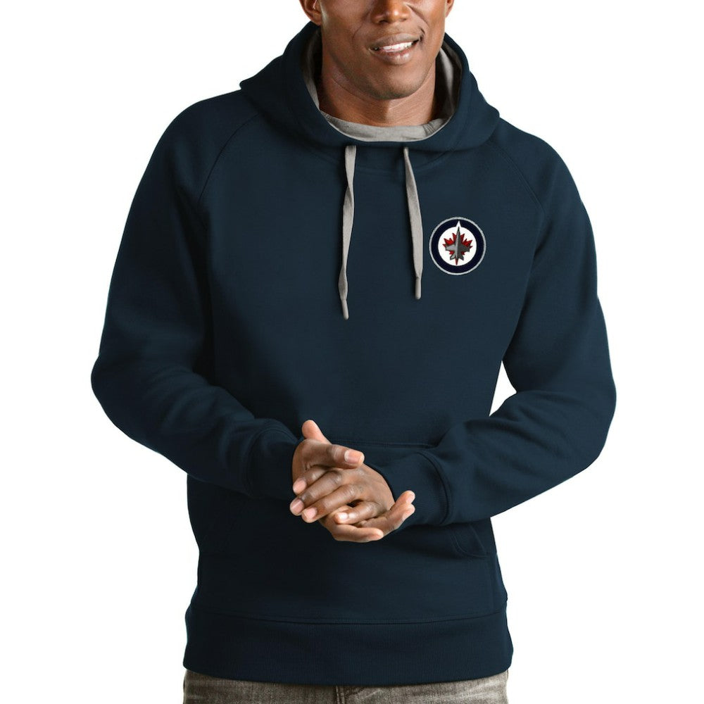 Winnipeg Jets Antigua Team Victory Pullover Hoodie - Navy - NHL 4572296