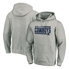 Dallas Cowboys Onside Stripe Pullover Hoodie Heathered Gray