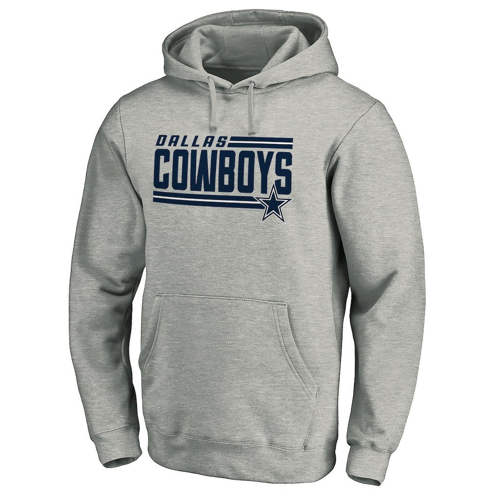 Dallas Cowboys Onside Stripe Pullover Hoodie Heathered Gray