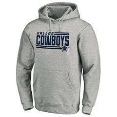 Dallas Cowboys Onside Stripe Pullover Hoodie Heathered Gray