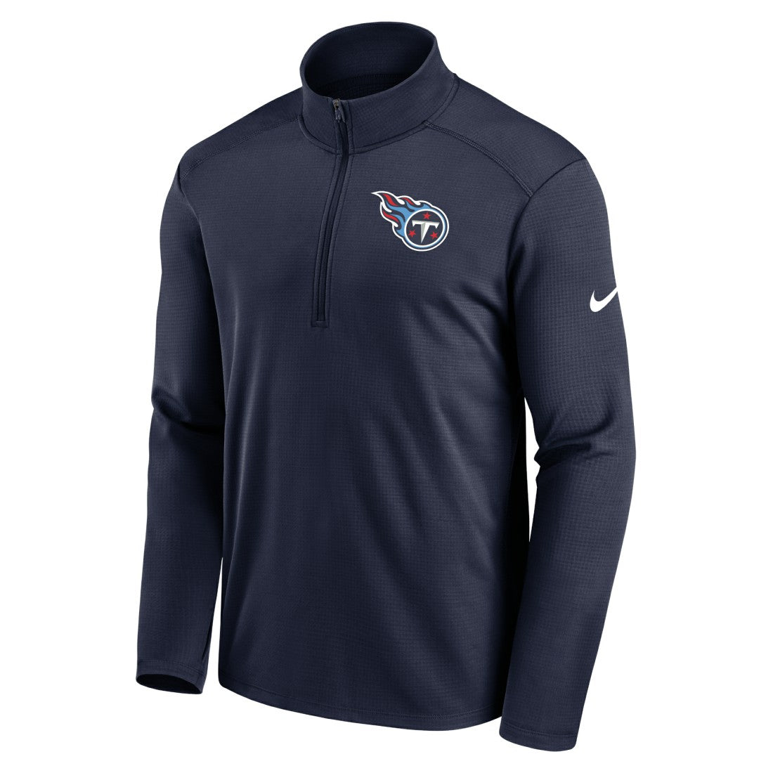 Nike Tennessee Titans Logo Pacer Performance Half-Zip Jacket Navy