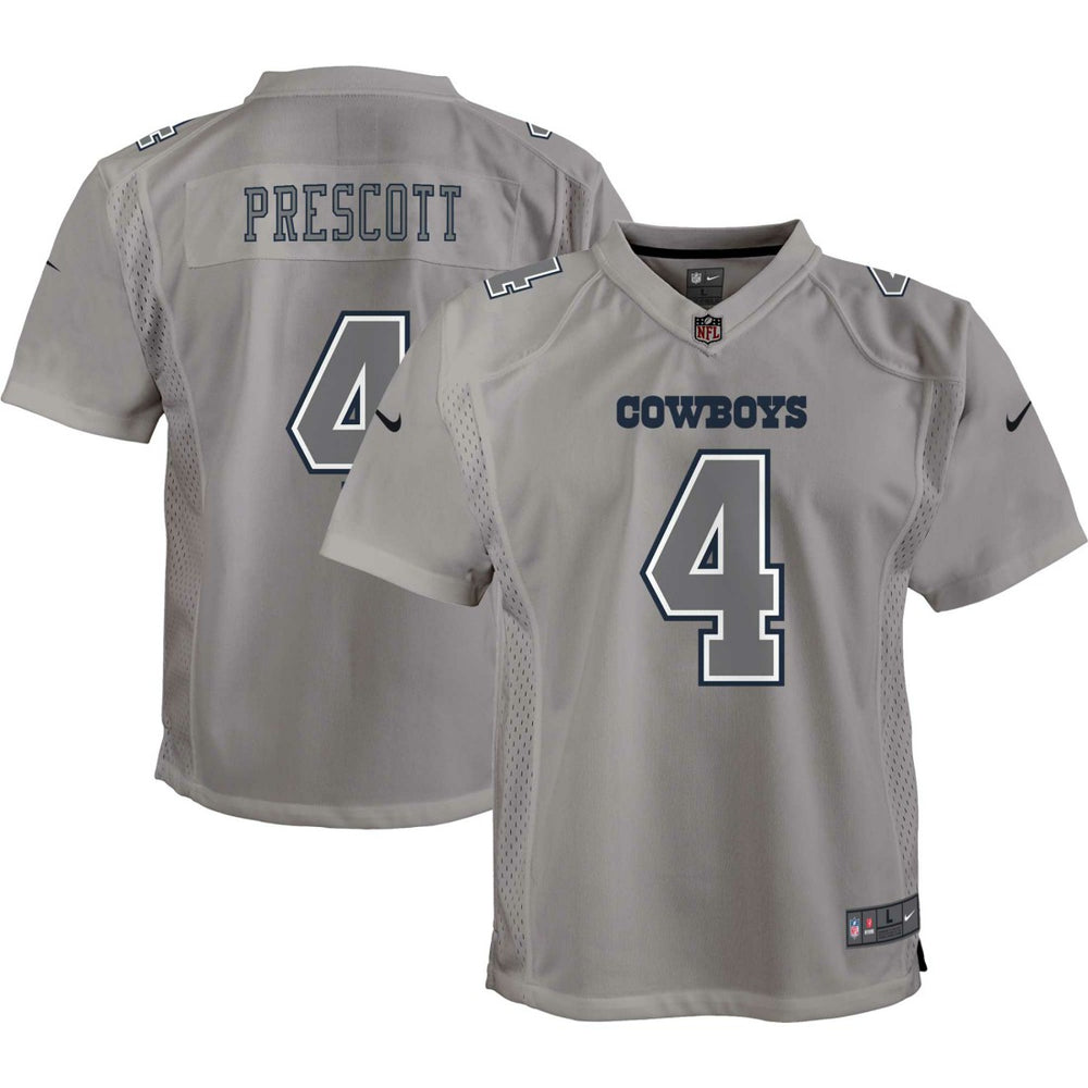 Nike Dak Prescott Dallas Cowboys Youth Atmosphere Game Jersey Gray