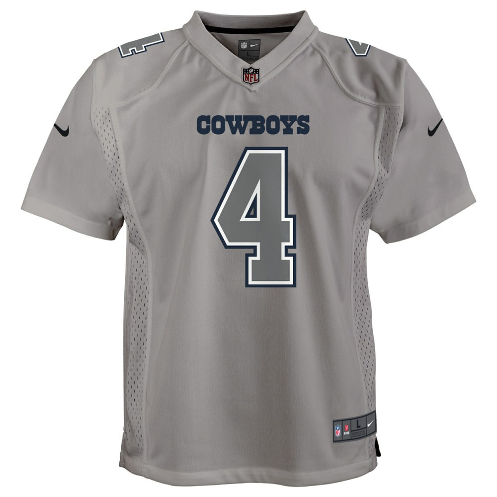 Nike Dak Prescott Dallas Cowboys Youth Atmosphere Game Jersey Gray