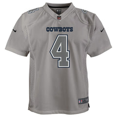 Nike Dak Prescott Dallas Cowboys Youth Atmosphere Game Jersey Gray