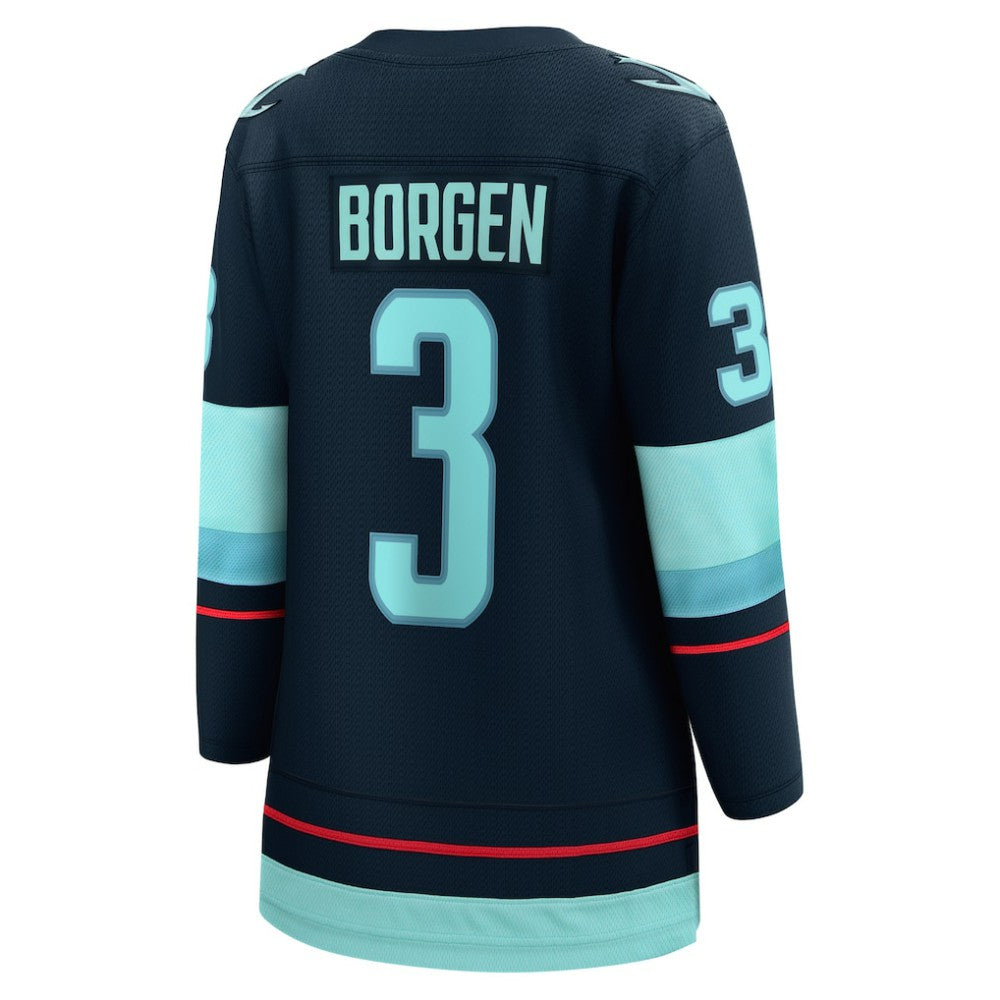 Will Borgen Seattle Kraken Fanatics Women's Home Breakaway Player Jersey - Deep Sea Blue - NHL 4581884