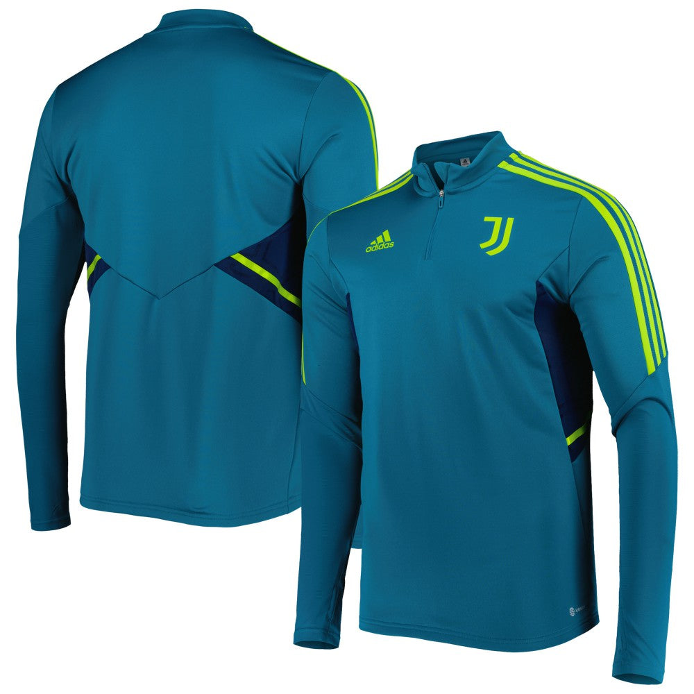 Juventus Team Training AEROREADY Quarter-Zip Top Teal - Adidas