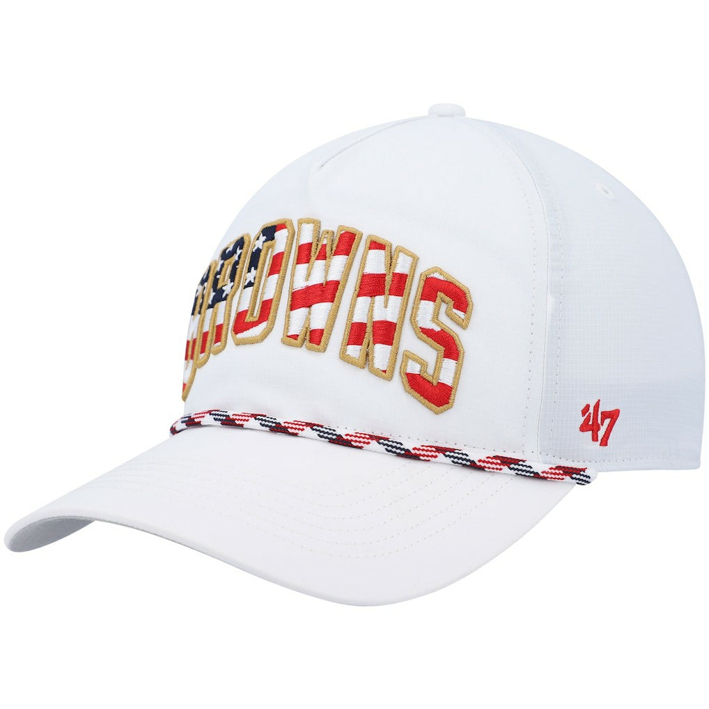 47 brand Cleveland Browns '47 Hitch Stars and Stripes Trucker Adjustable Hat White