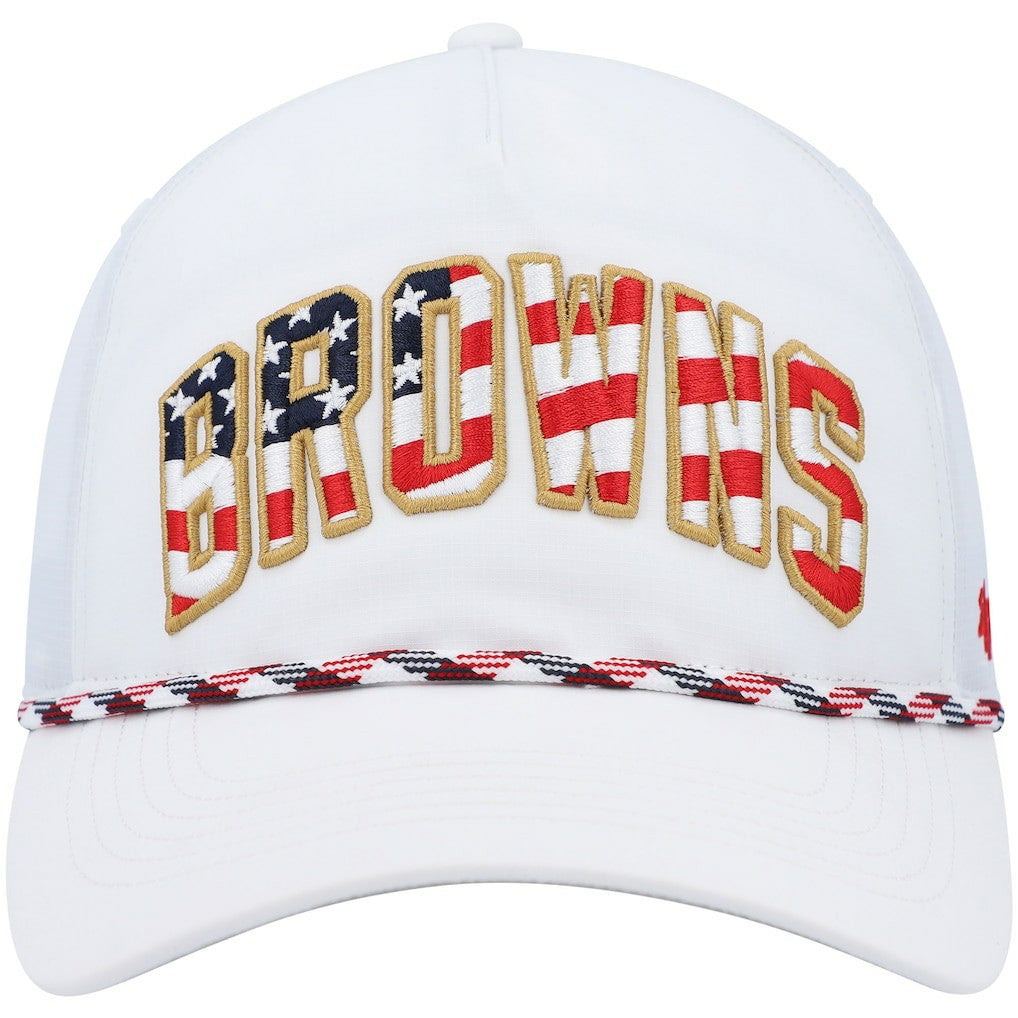 47 brand Cleveland Browns '47 Hitch Stars and Stripes Trucker Adjustable Hat White